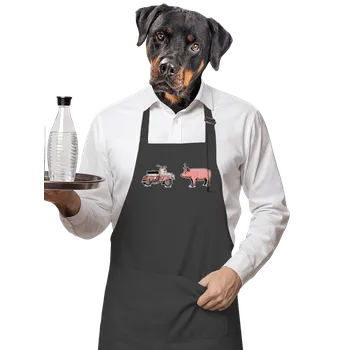 Kuchyňská zástěra Bastard Praseta zástěra Dark Grey