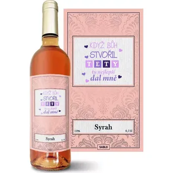 Víno Sablio Růžové víno Když Bůh stvořil tety: 0,75 l