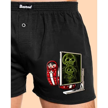 Trenýrky Bastard Rentgen Matrjošky pánské trenky Black