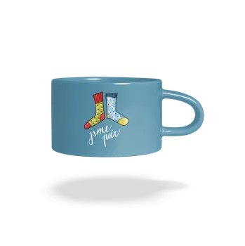 Bastard Jsme ponožkový pár hrnek makronka Blue Macaron