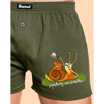 Trenýrky Bastard Makám na baráku pánské trenky Khaki