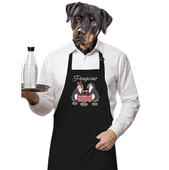 Kuchyňská zástěra Bastard Pingvíno zástěra Black