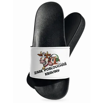 Pánské pantofle Bastard Posloucháš kraviny pantofle White