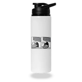 Láhev Bastard Myš na plastice lahev na vodu White
