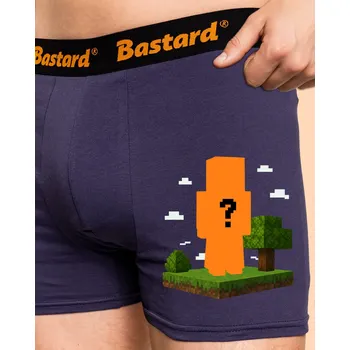 Trenýrky Bastard Minecraft z vlastní fotky boxerky Blue Navy