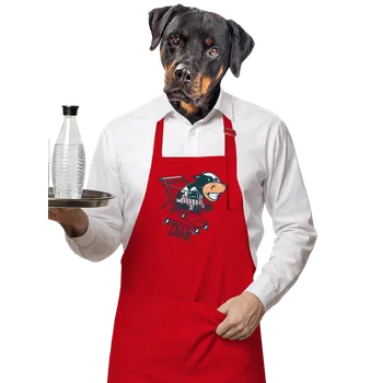 Kuchyňská zástěra Bastard Teleshopping zástěra Red