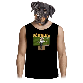 Pánské tílko Bastard Učitelka v září pánské tílko Black