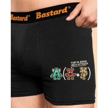 Trenýrky Bastard Vytýkání před závorku boxerky Black