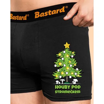 Trenýrky Bastard Houby pod stromečkem boxerky Black