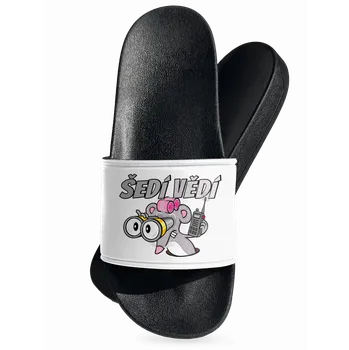 Pánské pantofle Bastard Šedí vědí - myš pantofle White