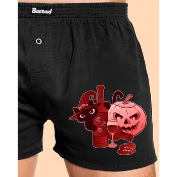 Trenýrky Bastard Hello, víno pánské trenky Black