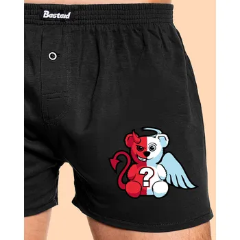 Trenýrky Bastard Anděl vs. ďábel pánské trenky Black