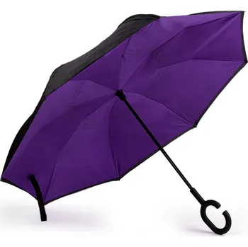 Obrácený deštník dvouvrstvý, velké, 11 fialová purpura