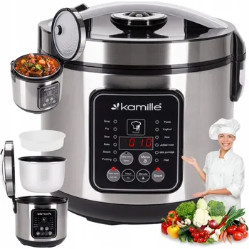 Hrnec Multifunkční hrnec Kamille 13 v 1 Elektrický hrnec Tlakový hrnec s funkcí parního hrnce