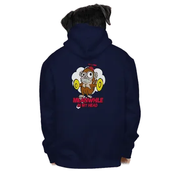 Pánská mikina Bastard Monkey in my head pánská mikina na zip Navy