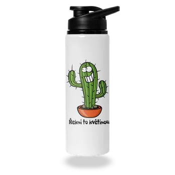 Láhev Bastard Řekni to květinou lahev na vodu White