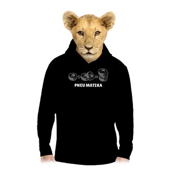 Chlapecká mikina Bastard Pneu Matika dětská mikina klokanka Black