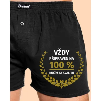 Trenýrky Bastard Vždy připraven pánské trenky Black
