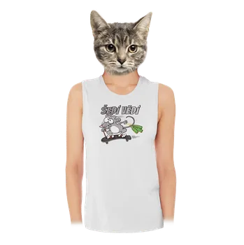 Bastard Šedí vědí - myšák dámské tílko volné White