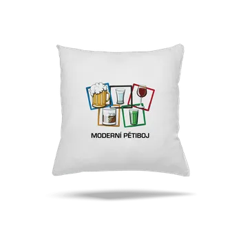 Polštář Bastard Moderní pětiboj polštář White