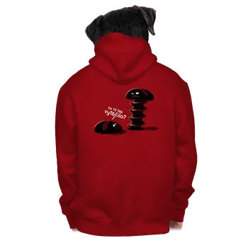 Pánská mikina Bastard Vytočenej pánská mikina na zip Red