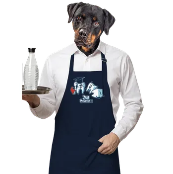 Kuchyňská zástěra Bastard Zub moudrosti zástěra Navy