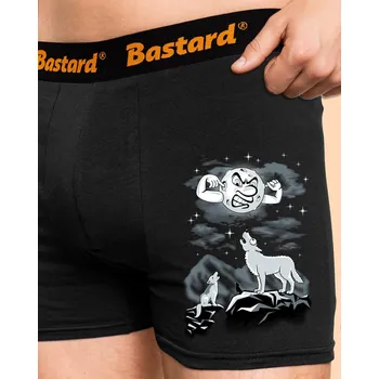 Trenýrky Bastard Vlčí árie boxerky Black