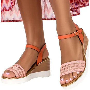 Dámské sandále Casu dámské sandály K23X1/P-NO na klínku, velikost 41