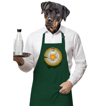 Kuchyňská zástěra Bastard Pivní horoskop: Rak zástěra Bottle Green