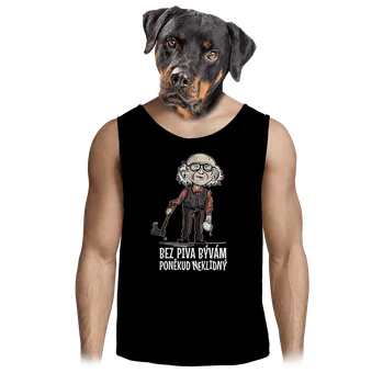 Pánské tílko Bastard Neklidný bez piva pánské tílko Black