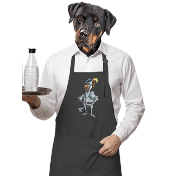 Kuchyňská zástěra Bastard Rytíř Kropička zástěra Dark Grey