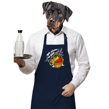 Kuchyňská zástěra Bastard Mám na háku zástěra Navy