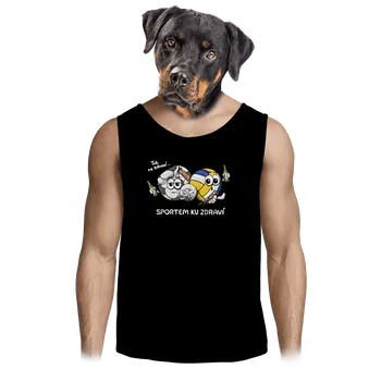 Pánské tílko Bastard Sportem ku zdraví pánské tílko Black