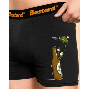 Trenýrky Bastard Lahváč a syn boxerky Black