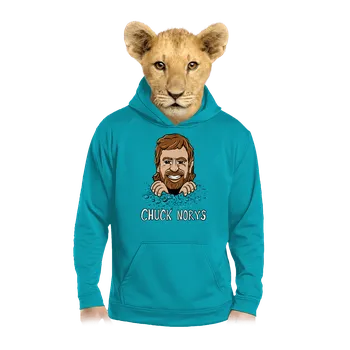 Chlapecká mikina Bastard Chuck Norys dětská mikina klokanka Hawaiian Blue