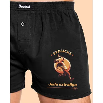 Trenýrky Bastard Vypíjená pánské trenky Black