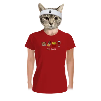 Dámské tričko Bastard PMS pack dámské sportovní tričko Red Mal