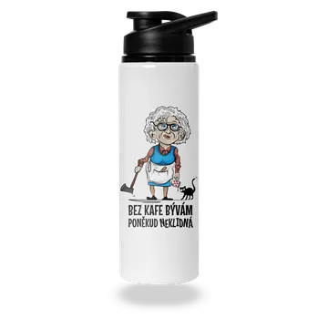 Láhev Bastard Neklidná bez kafe lahev na vodu White