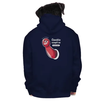 Pánská mikina Bastard Člověče vzepři se pánská mikina na zip Navy