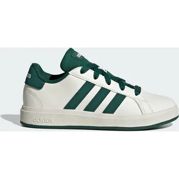 Dětská běžecká obuv ADIDAS Dětské boty Grand Court Lifestyle BÍLÁ|ZELENÁ|ČERNÁ