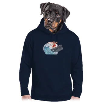 Pánská mikina Bastard Jsem surfař pánská mikina klokanka Navy