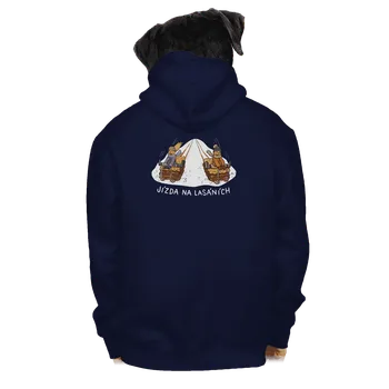 Pánská mikina Bastard Lasáně pánská mikina na zip Navy