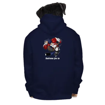 Pánská mikina Bastard Natřeme jim to - Hokej pánská mikina na zip Navy