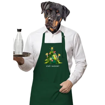 Kuchyňská zástěra Bastard Stačí nazdobit zástěra Bottle Green