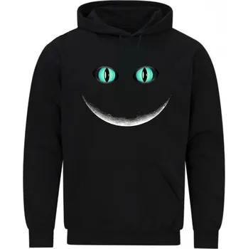 Pánská mikina Pánská mikina Měsíční Kočka Šklíba (Velikost: 5XL, Barva: Černá)