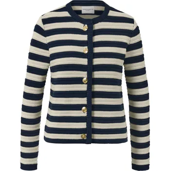 Dámské oblečení 675022 - Tchibo - Kardigan ze strukturované pleteniny - pro ženy - vel. 40 - barva: modrá/s proužky