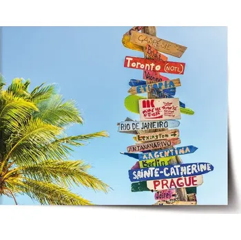 Plakát Sablio Plakát Ukazatele měst - 60x40 cm