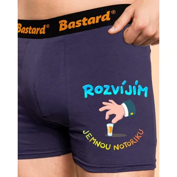 Trenýrky Bastard Jemná notorika boxerky Blue Navy