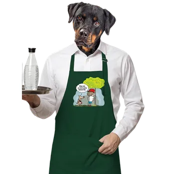 Kuchyňská zástěra Bastard Pán pes zástěra Bottle Green