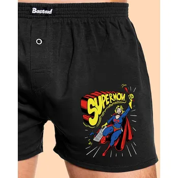 Trenýrky Bastard Supermom pánské trenky Black